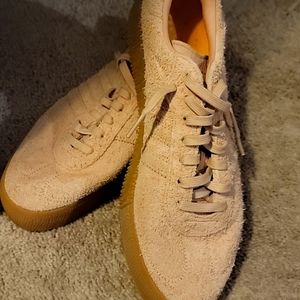 Blush Rose colored  suede Adidas